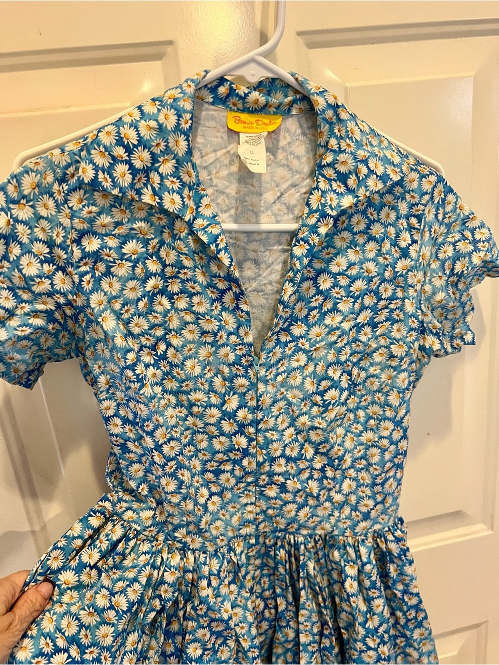 Bernie Dexter Blue and Yellow Daisy Dress